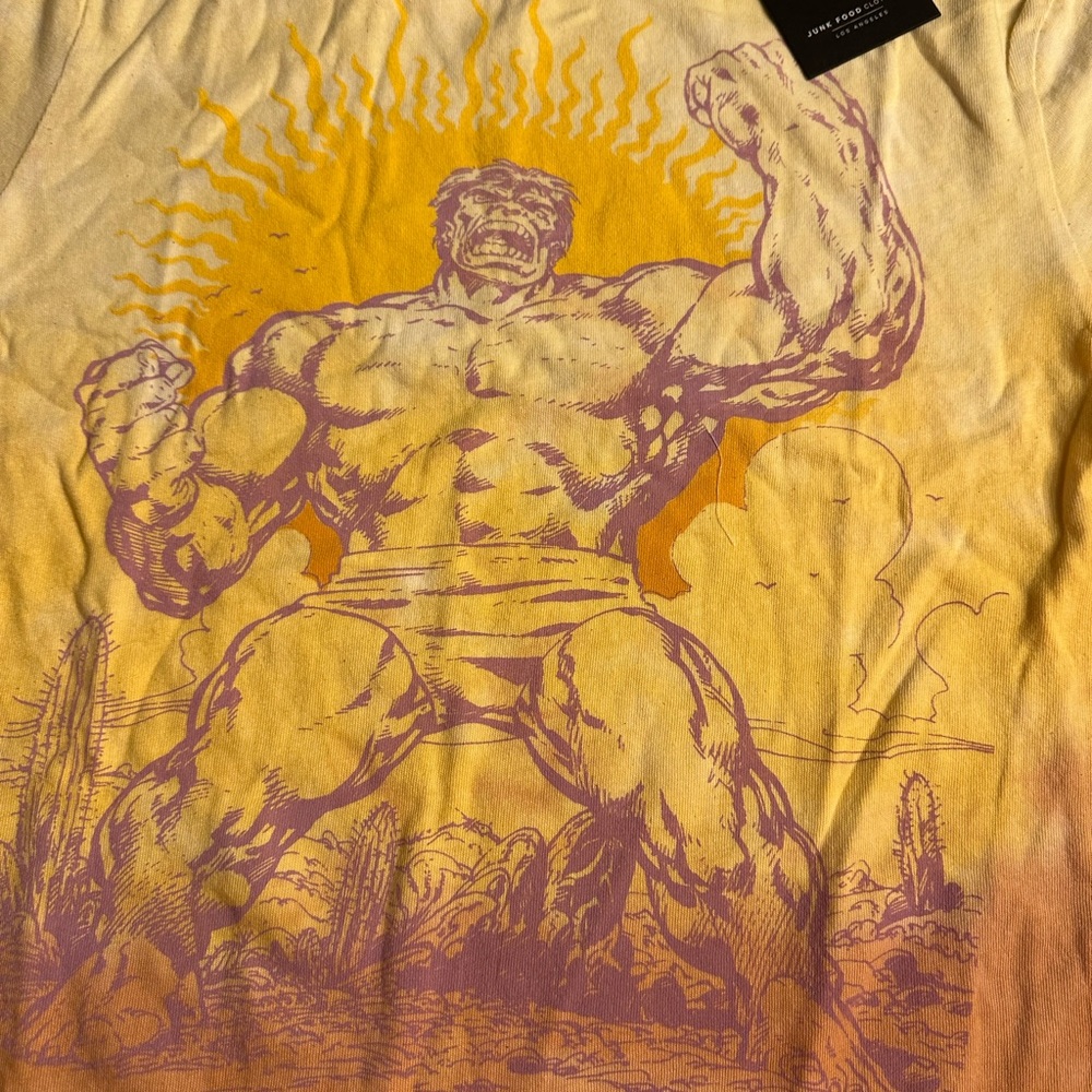 Junk Food Clothing Yellow and Purple Graphic Tee